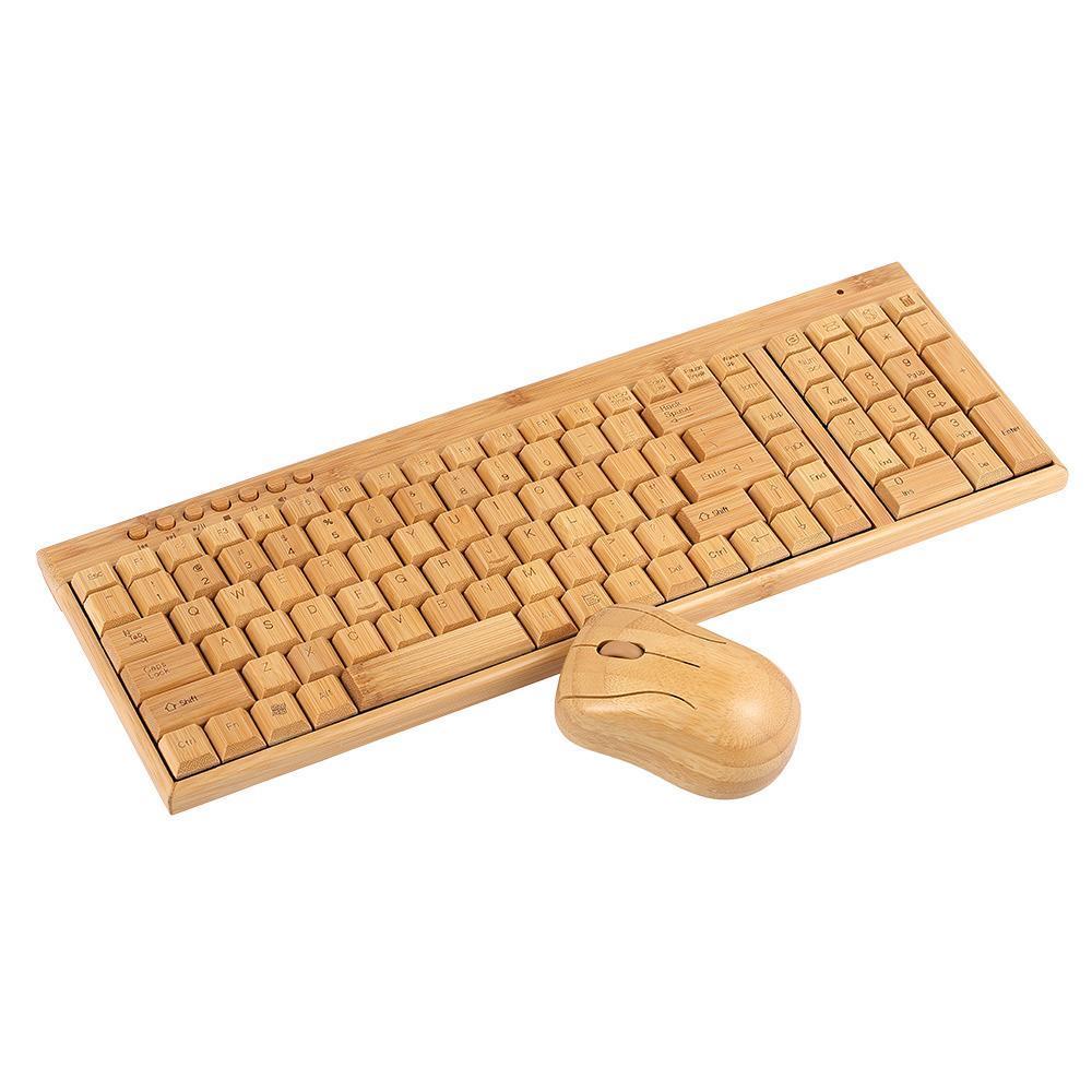 FINE LINE BATTERY POWERED BAMBOO KEYBOARD AND MOUSE - FINE LINE QUALITY PRODUCTS