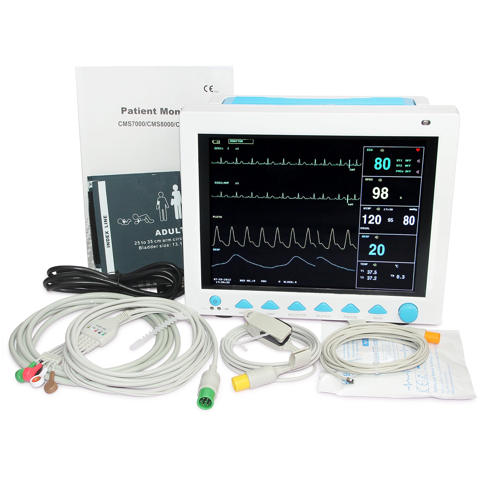 FINE LINE 12.1 Inch  ICU CCU 6 PARAMETERS PATIENT MONITOR ECG - FINE LINE QUALITY PRODUCTS