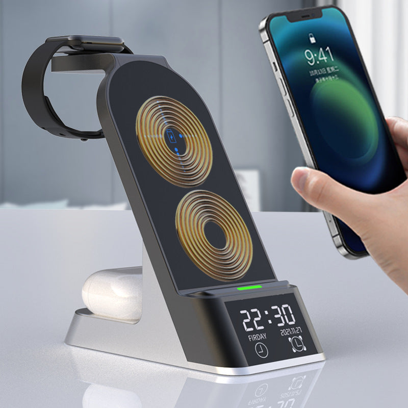 FINE LINE MULTIFUNCTIONAL WIRELESS CHARGER W/ Alarm Clock - FINE LINE QUALITY PRODUCTS