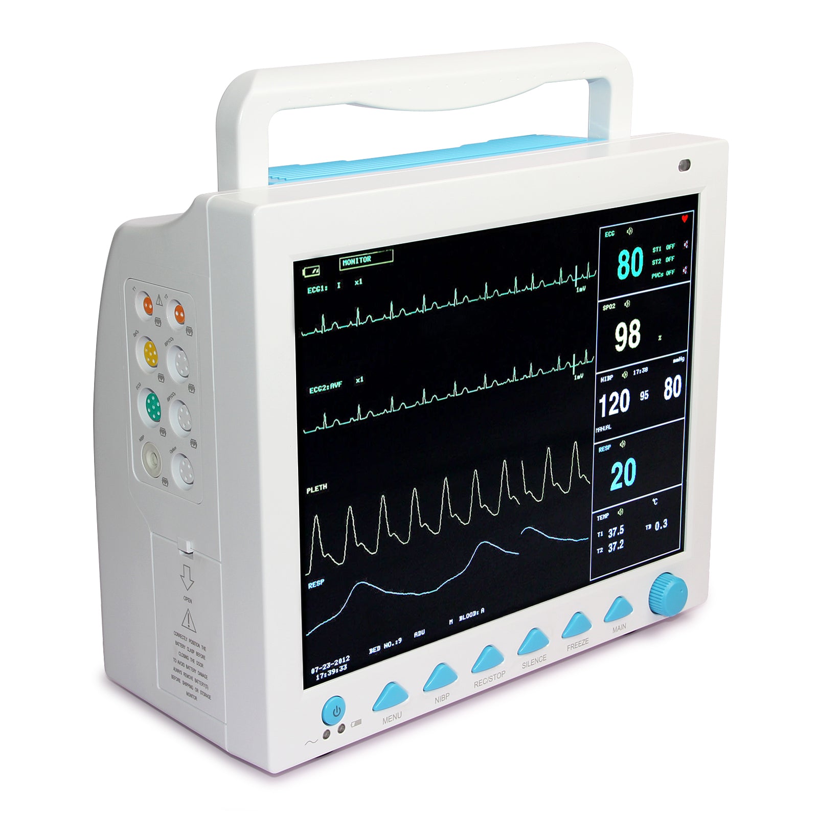 FINE LINE 12.1 Inch  ICU CCU 6 PARAMETERS PATIENT MONITOR ECG - FINE LINE QUALITY PRODUCTS