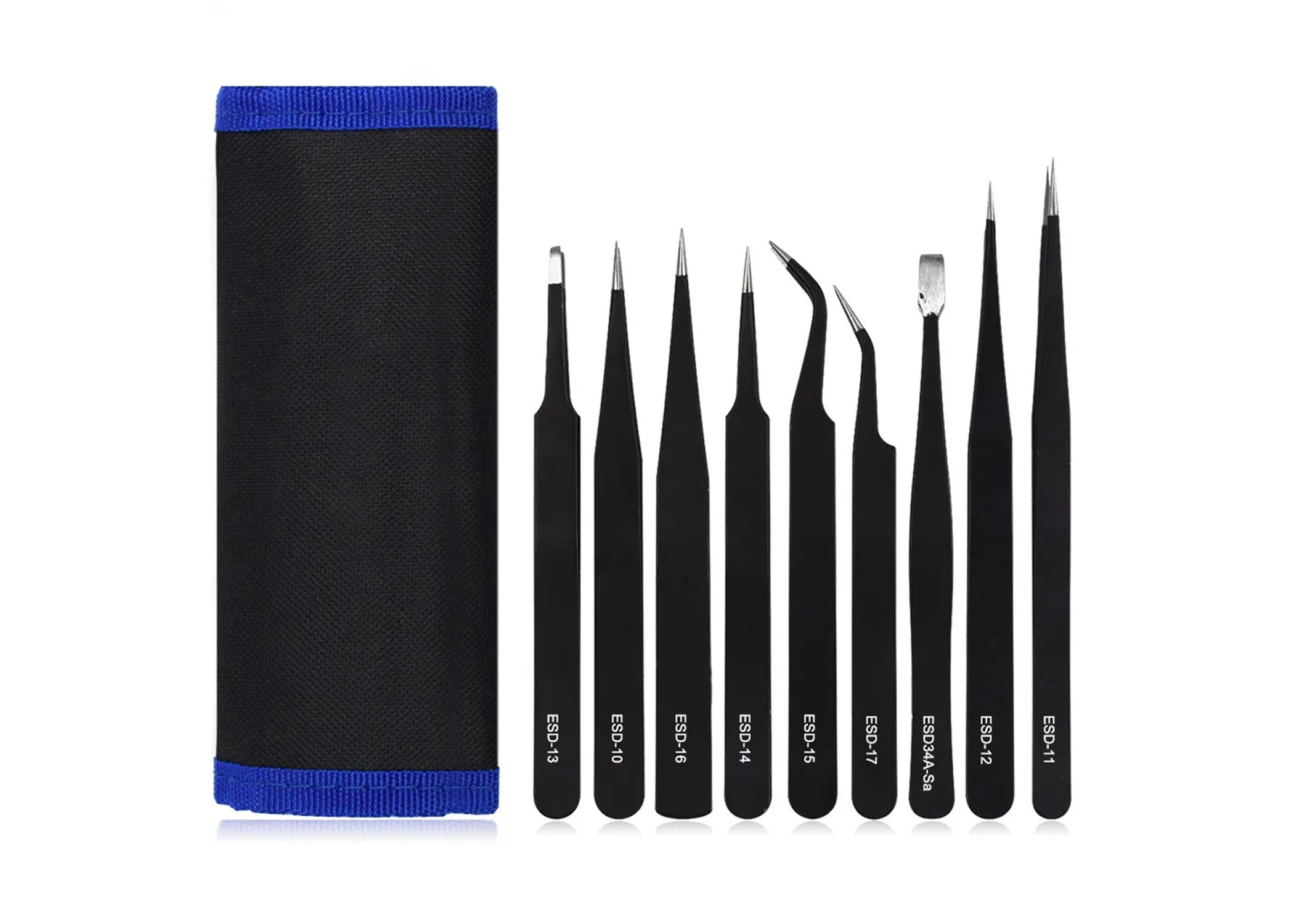 FINE LINE 9PC PRECISION ELECTRONIC TWEEZERS - FINE LINE QUALITY PRODUCTS