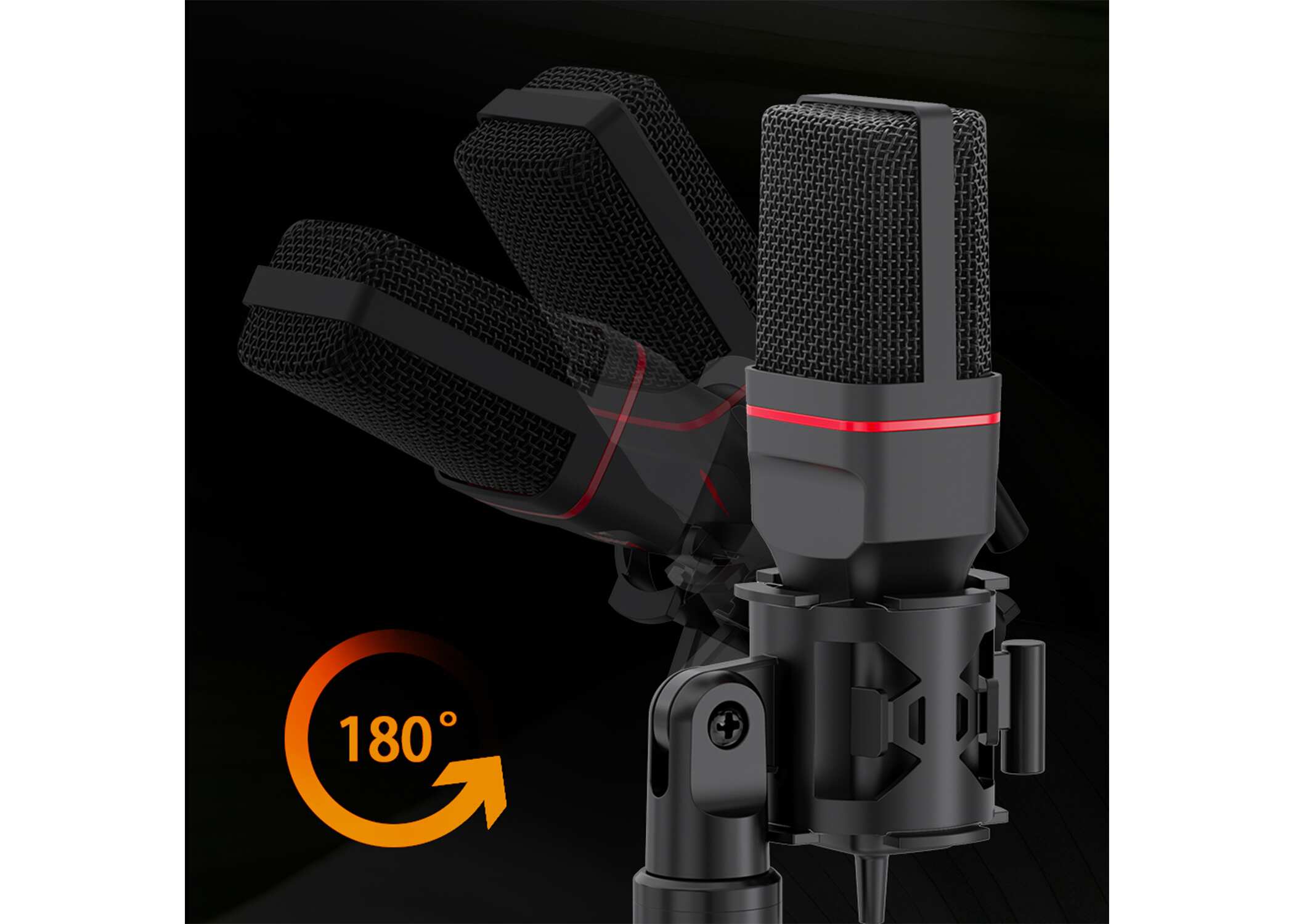 FINE LINE DRAGON EDITION CONDENSER  MICROPHONE W/ TRIPOD 3.5 Mm Audio - FINE LINE QUALITY PRODUCTS