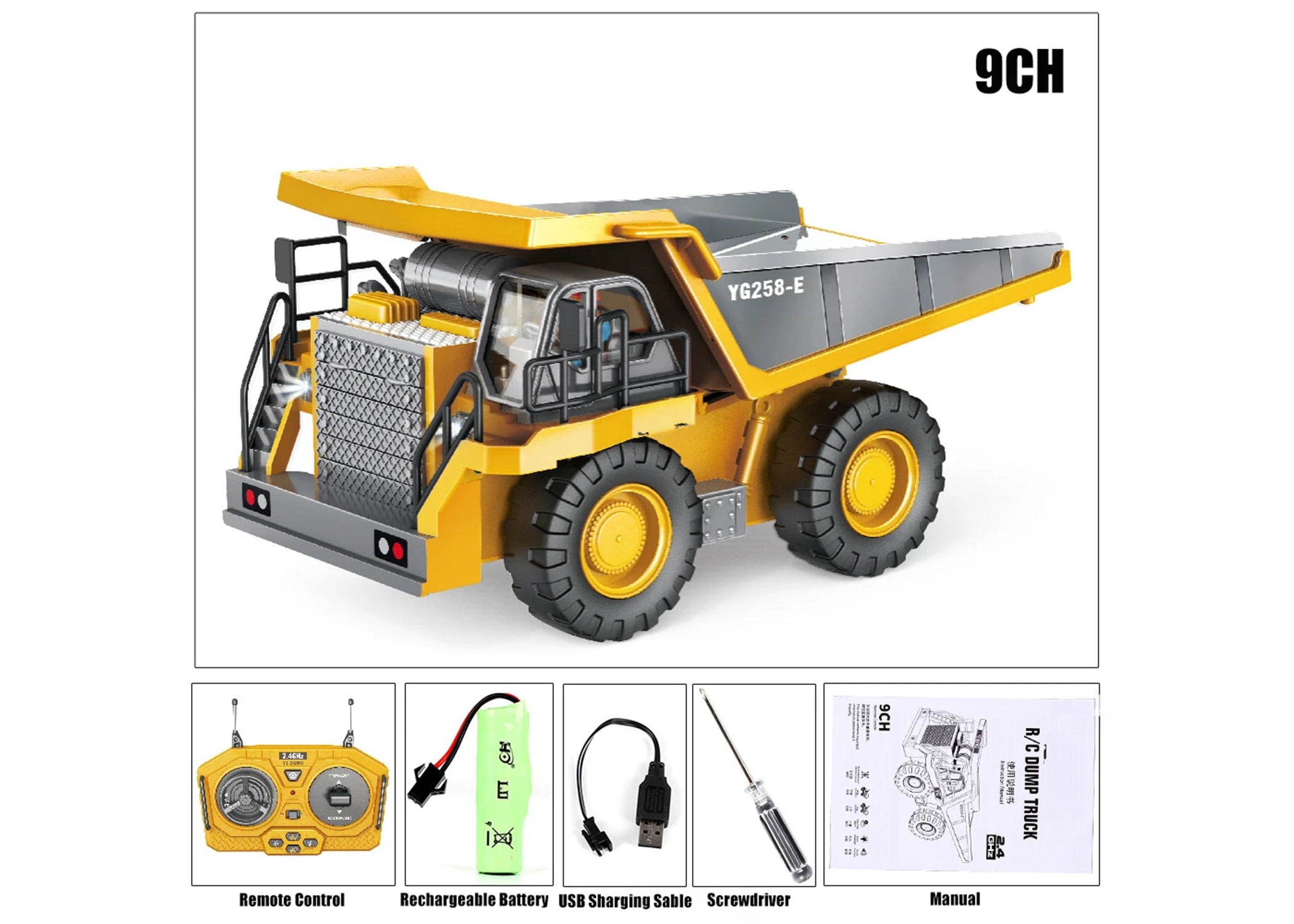 FINE LINE EXCAVATOR BULLDOZER REMOTE CONTROL TRUCK - FINE LINE QUALITY PRODUCTS