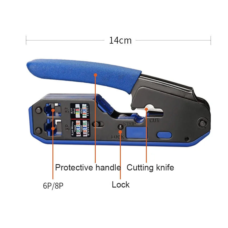 FINE LINE MULTIFUNCTIONAL WIRE STRIPPERS AND CRIMPER PLIERS FOR CABLE TECHS - FINE LINE QUALITY PRODUCTS