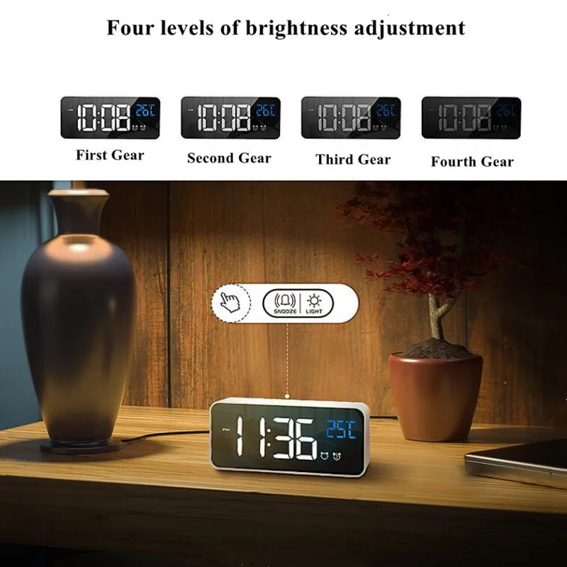 FINE LINE RECHARGEABLE DIGITAL ALARM CLOCK - FINE LINE QUALITY PRODUCTS