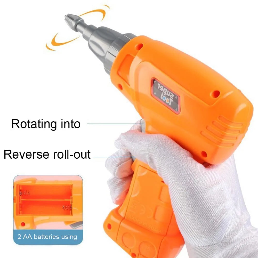 FINE LINE CHILDREN ELECTRIC DRILL MAINTENANCE REPAIR TOOL TOY - FINE LINE QUALITY PRODUCTS