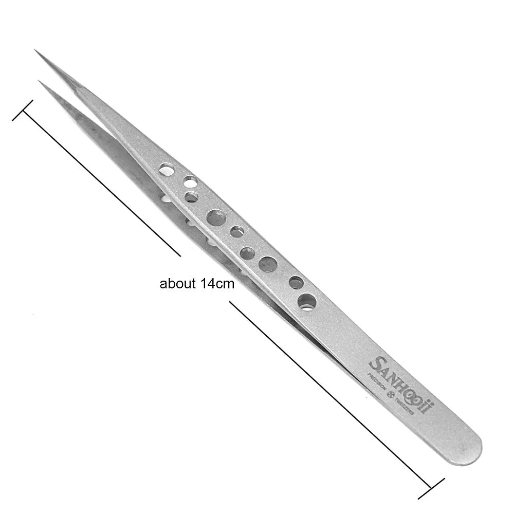 FINE LINE 10 PIECE ELECTRONIC PRECISION STAINLESS STEEL TWEEZERS - FINE LINE QUALITY PRODUCTS