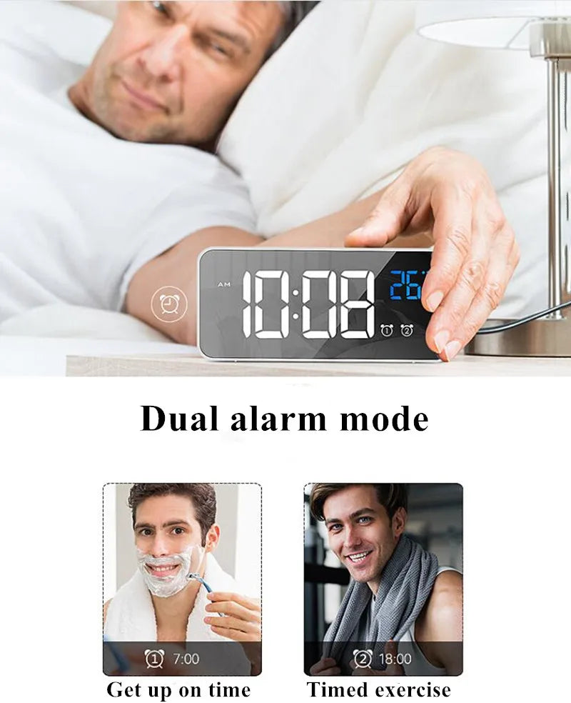 FINE LINE RECHARGEABLE DIGITAL ALARM CLOCK - FINE LINE QUALITY PRODUCTS