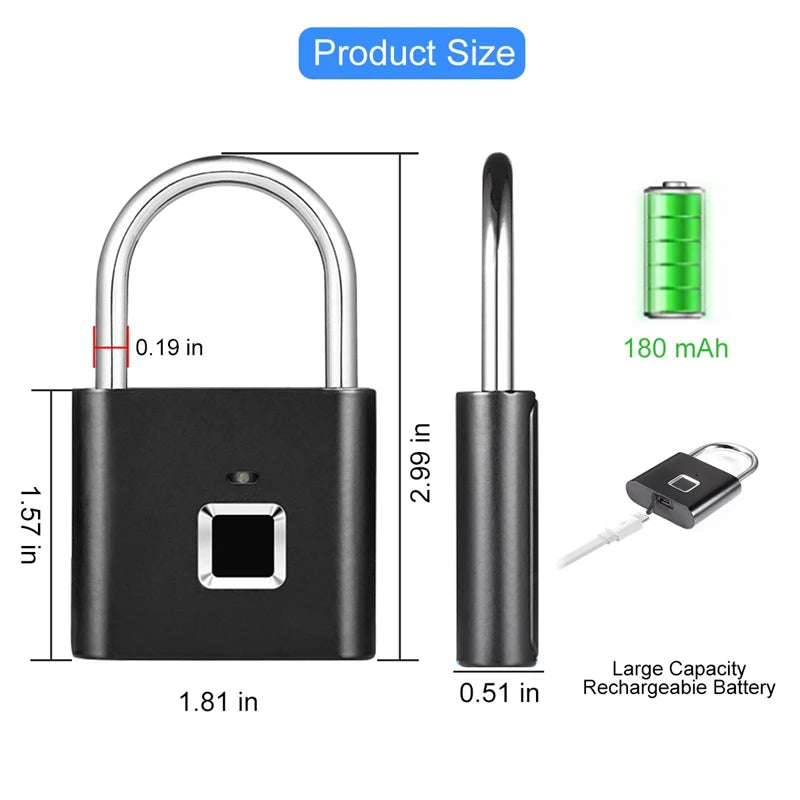 FINE LINE FINGERPRINT PADLOCK - FINE LINE QUALITY PRODUCTS