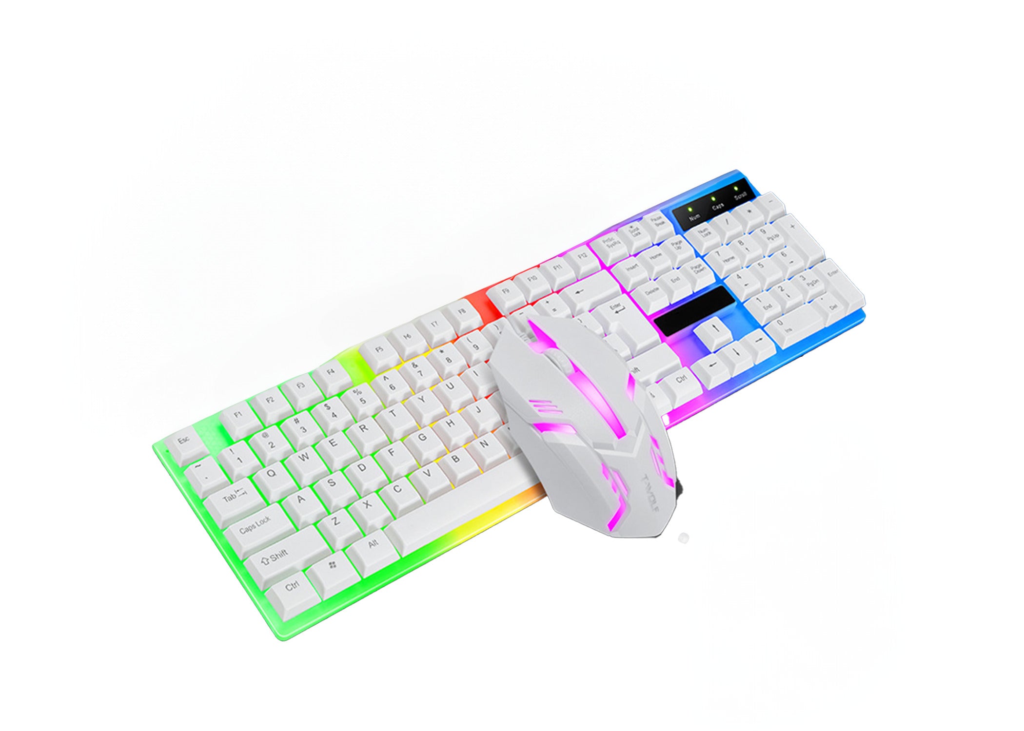 FINE LINE WIRED RAINBOW GAMING KEYBOARD AND MOUSE - FINE LINE QUALITY PRODUCTS