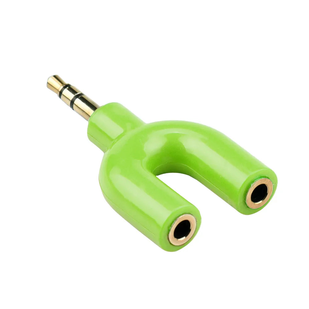 FINE LINE 3.5 mm STEREO AUDIO Y-SPLITTER 2  FEMALE To 1 MALE  EARPHONE ADAPTER  Earphone Headphones Mobile phone Computer MP3 - FINE LINE QUALITY PRODUCTS