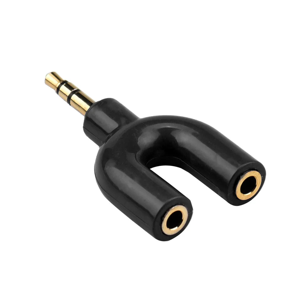 FINE LINE 3.5 mm STEREO AUDIO Y-SPLITTER 2  FEMALE To 1 MALE  EARPHONE ADAPTER  Earphone Headphones Mobile phone Computer MP3 - FINE LINE QUALITY PRODUCTS