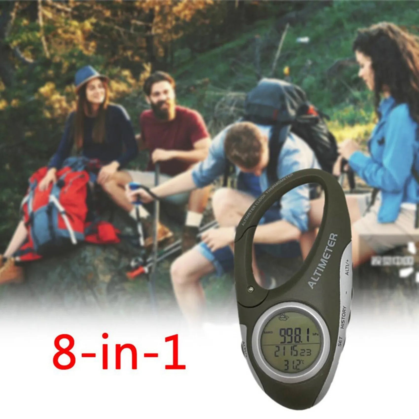 FINE LINE ELECTRONIC ALTIMETER CARABINER HANDHELD THERMOMETER - FINE LINE QUALITY PRODUCTS