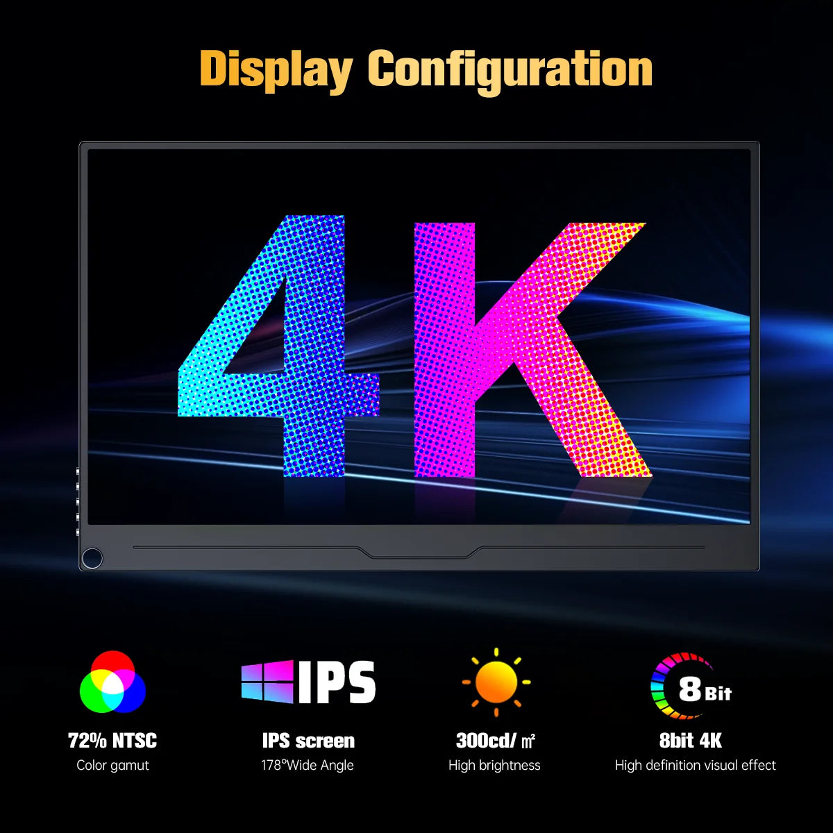 FINE LINE 15.6 INCH 4K FHD GAMING MONITOR