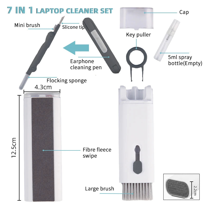 FINE LINE 7-IN-1 COMPUTER KEYBOARD CLEANING KIT FOR ELECTRONICS - FINE LINE QUALITY PRODUCTS