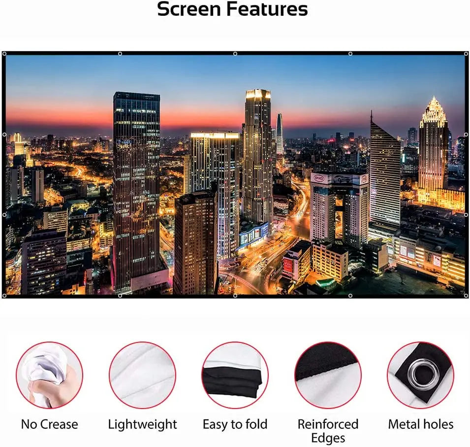 FINE LINE 60-200 INCH PORTABLE PROJECTOR SCREEN - FINE LINE QUALITY PRODUCTS