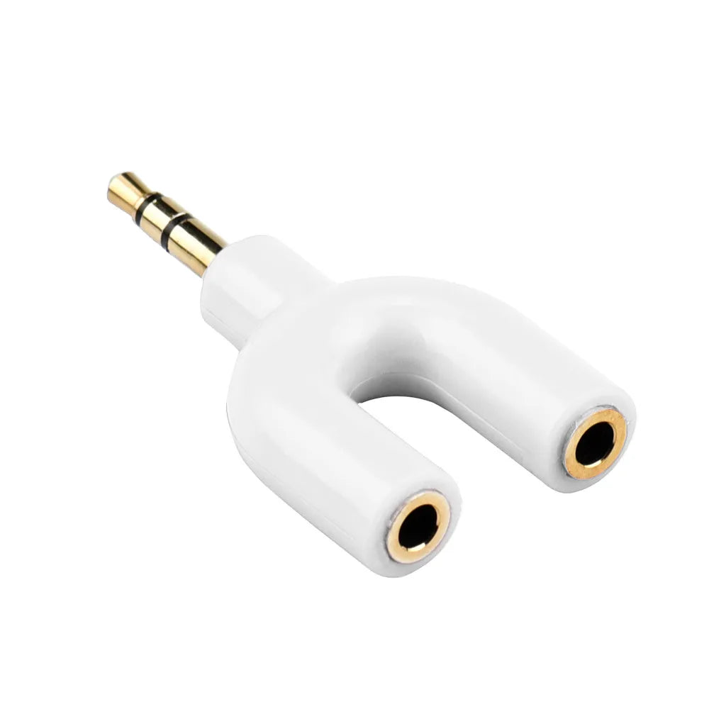 FINE LINE 3.5 mm STEREO AUDIO Y-SPLITTER 2  FEMALE To 1 MALE  EARPHONE ADAPTER  Earphone Headphones Mobile phone Computer MP3 - FINE LINE QUALITY PRODUCTS