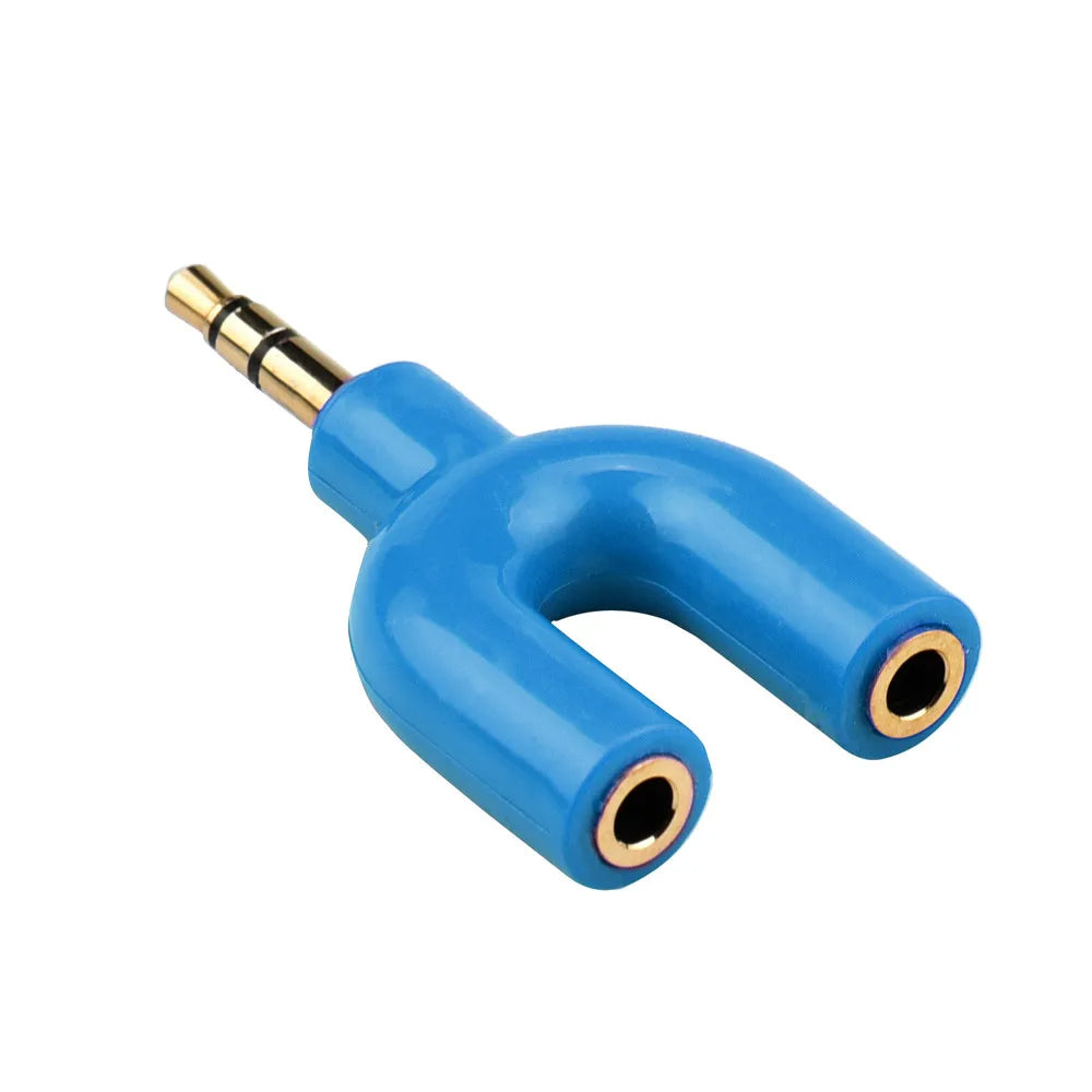 FINE LINE 3.5 mm STEREO AUDIO Y-SPLITTER 2  FEMALE To 1 MALE  EARPHONE ADAPTER  Earphone Headphones Mobile phone Computer MP3 - FINE LINE QUALITY PRODUCTS