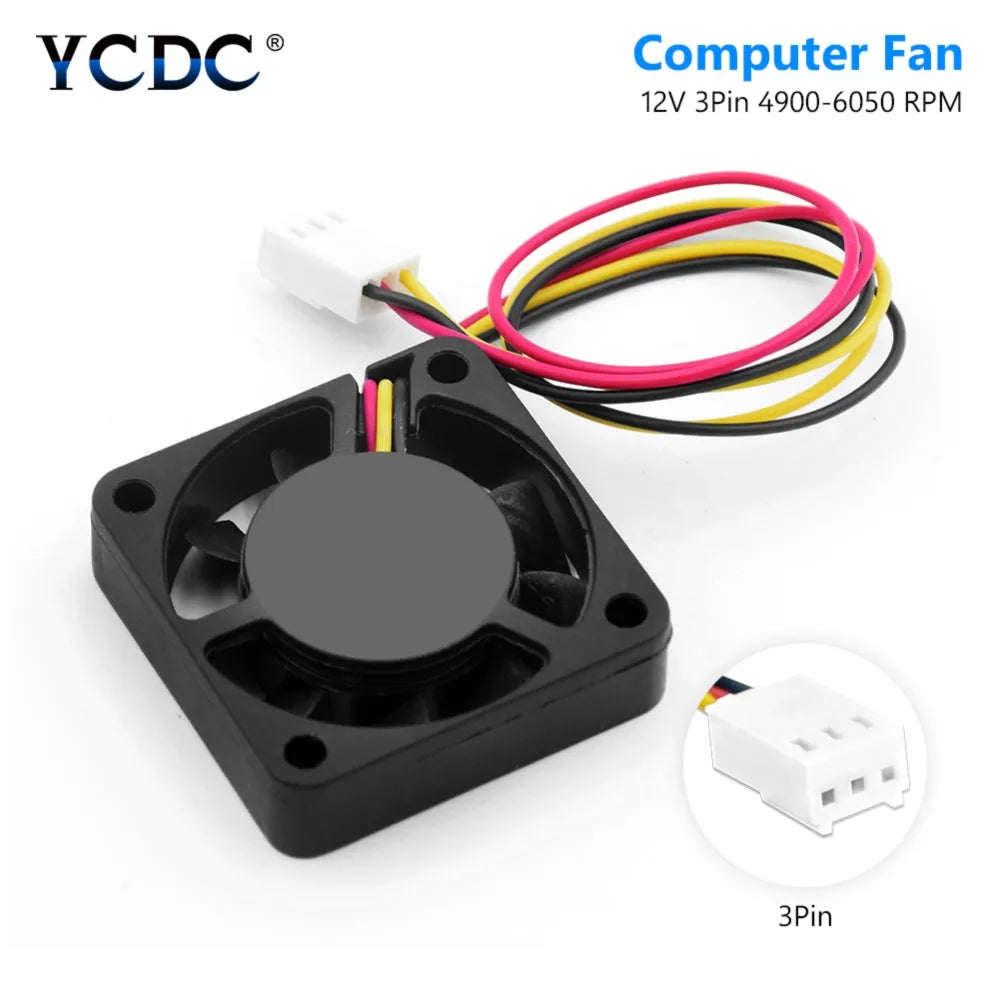 FINE LINE STANDARD SQUARE  40mmx40mm 12V 3 Pin 4900-6050 RPM COMPUTER FAN - FINE LINE QUALITY PRODUCTS