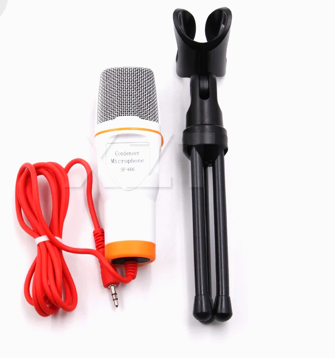 FINE LINE 1PC WIRED PROFESSIONAL STEREO CONDENSER SF-666 3.5mm MICROPHONE WITH STAND - FINE LINE QUALITY PRODUCTS