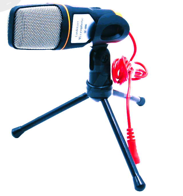 FINE LINE 1PC WIRED PROFESSIONAL STEREO CONDENSER SF-666 3.5mm MICROPHONE WITH STAND - FINE LINE QUALITY PRODUCTS